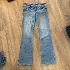 American Eagle Slim Boot Light Wash 8 Long